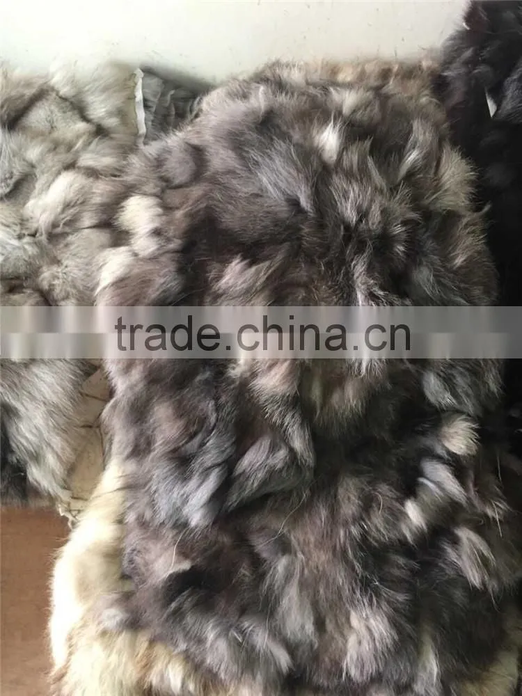 Real Fox Skin Natural Color Animal Fur Plate