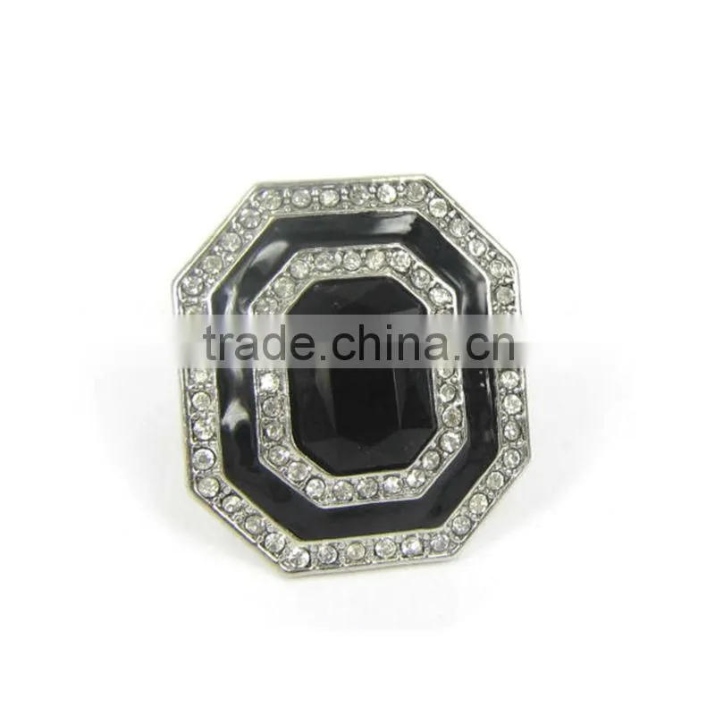 SQUARE GEMSTONE RINGS,MANY SMALL BALL CRYSTALS RING