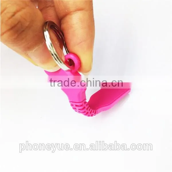 newest super flexible silicone key chain key-shape usb cable micro usb cable