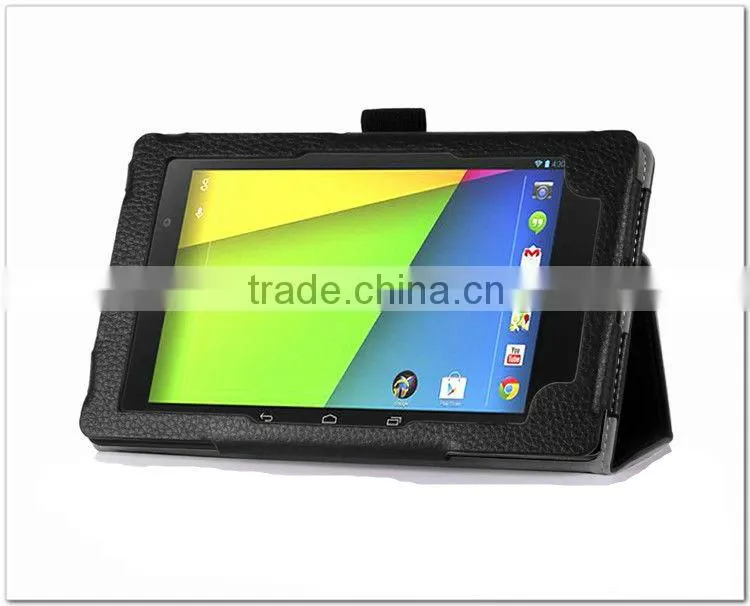 Hot sell Flip stand PU Leather case for Goolge Nexus 7 II Tablet