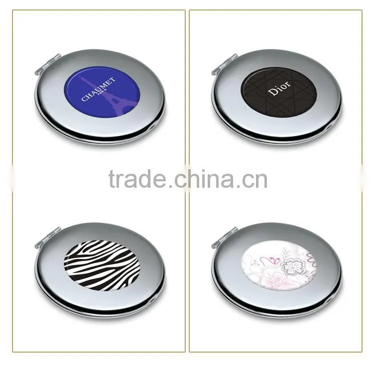 Classic folding metal reflected rounded makeup mirror