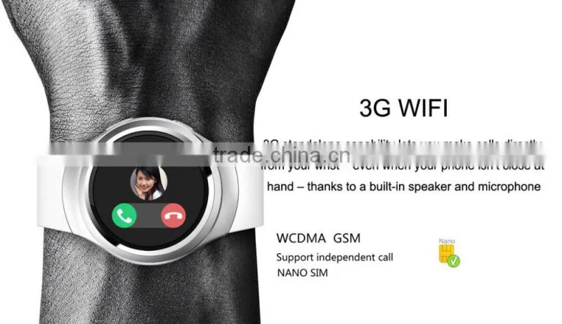 2016 X3 sim card smart watch 3g round smart watch MTK 6572 smartwatch sport