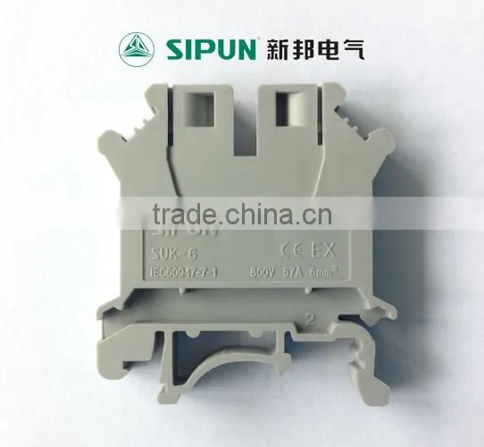 PA66 din rail terminal block 6mm
