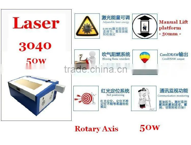 Latest LY 3040M CO2 Laser Engraving & cutting machine, Super quality with all functions