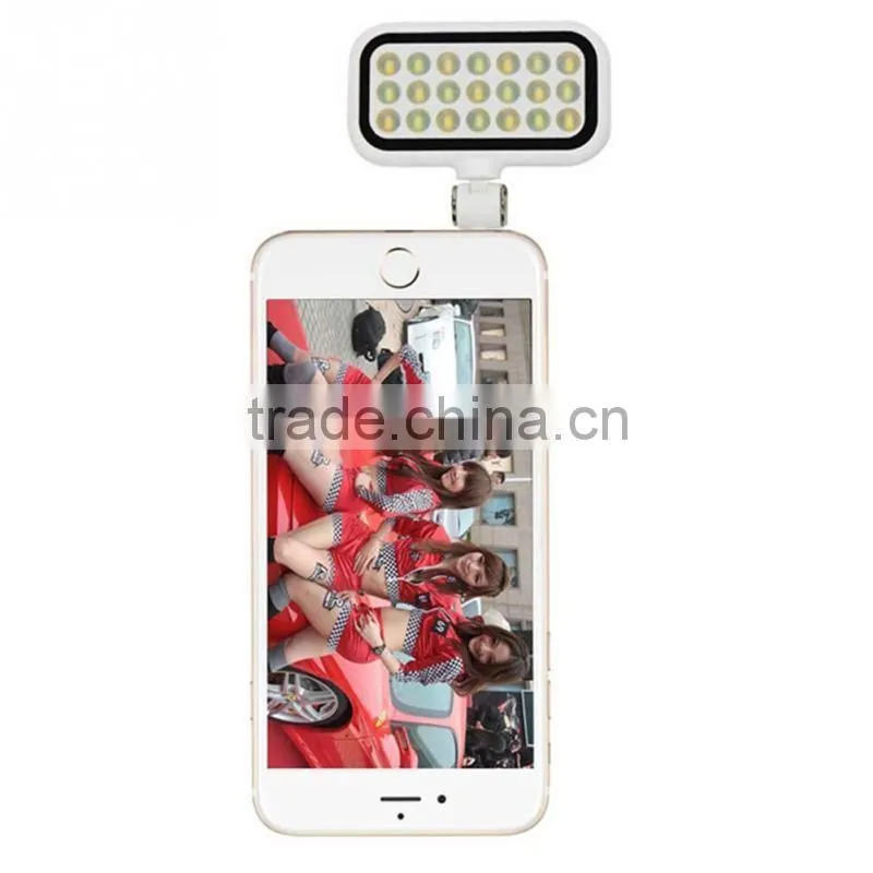 Video Light Ultra-thin Mini LED Flash Light with 21 LED LEDs Lamp Beads Integrated Fill Lights for Selfie Mobile Phone