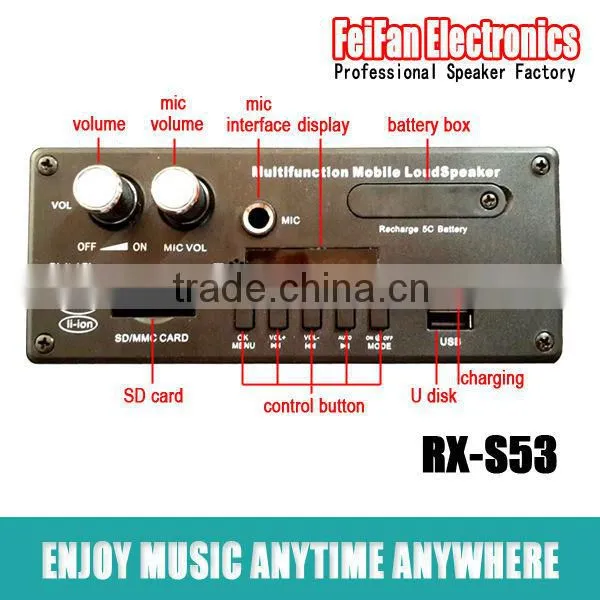 Top Sale 5.0 Inch Portable Bluetooth Speaker With Led Light