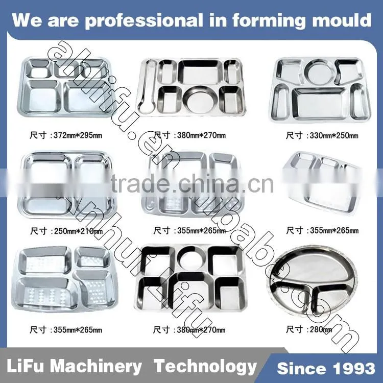 Stainless steel fast food/dinner plate mould