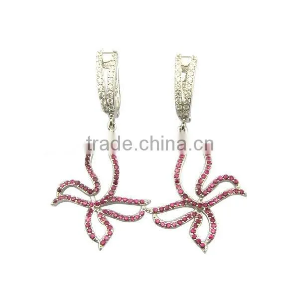 Newest Design Shining Red Corundum Jewelry Set