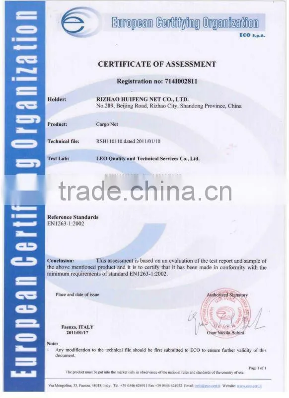 PP High strength Safety Net