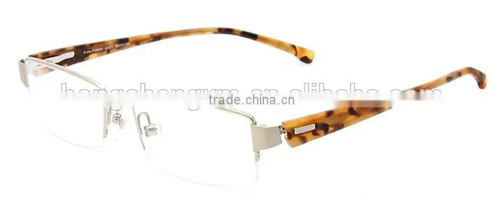 Stainless Steel Optical Reading Eyeglass Half Frame for Unisex