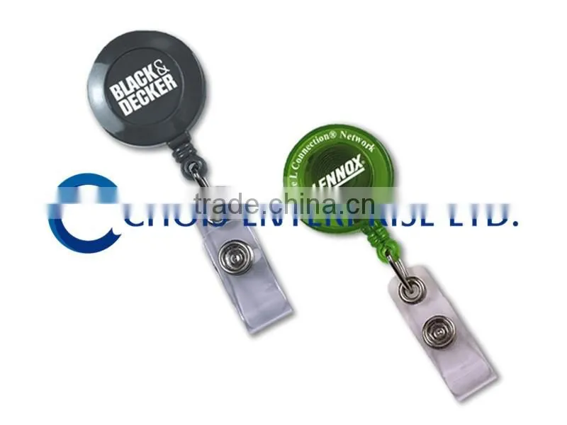 Custom Yoyo Badge Reel/ID Card Holder Round Badge Reels Retractor
