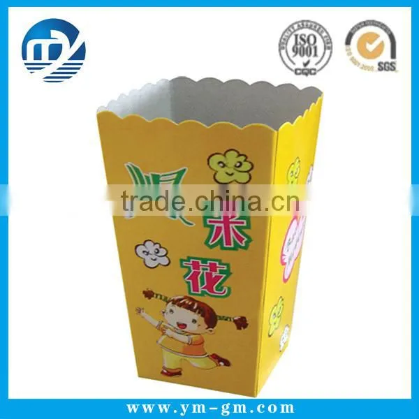 Customized plain paper popcorn box