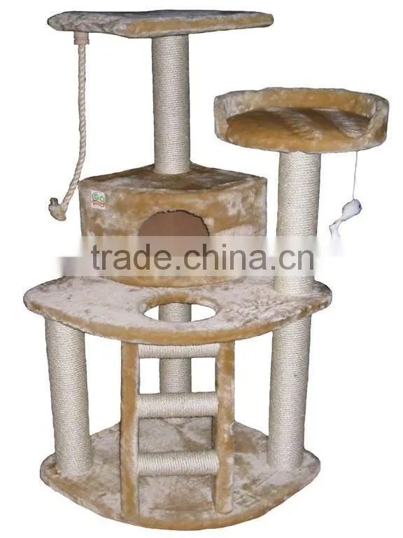 2015 New design hot selling high quality natural cat tree