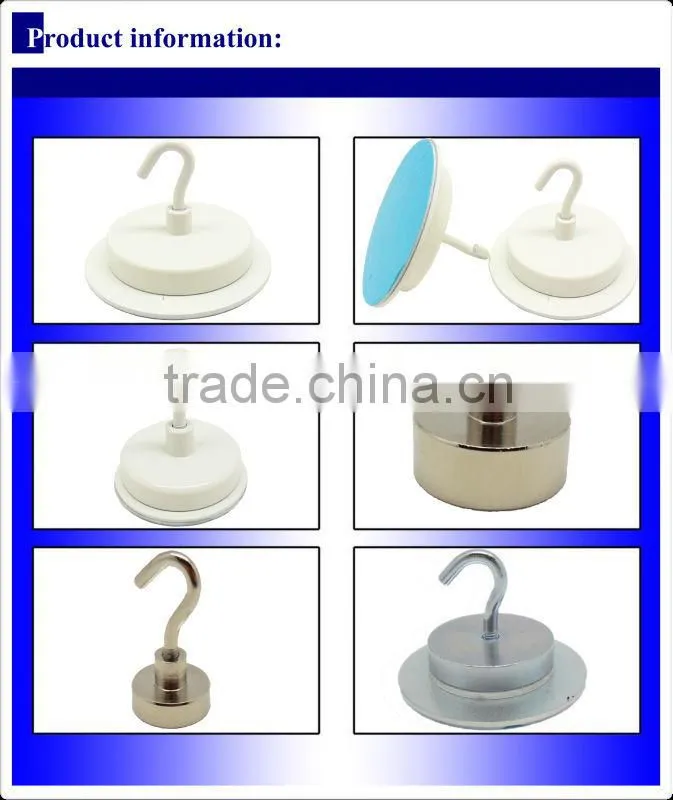 Neodymium Magnet with Hook, POTN08-25