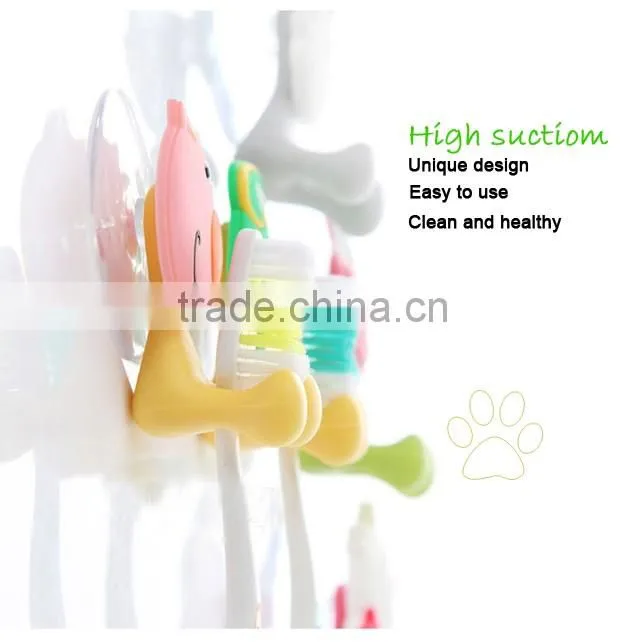 5pcs/lot Ultra Cute Cartoon Sucker Toothbrush Holder / Suction Hooks 19001