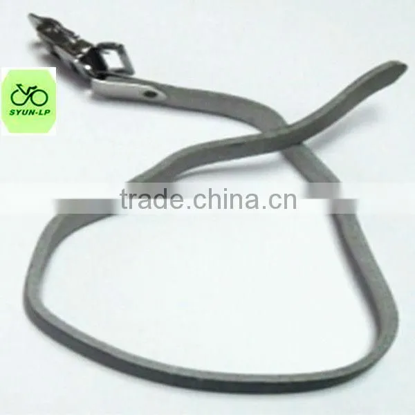 Leather straps on bicycle pedal LP-706