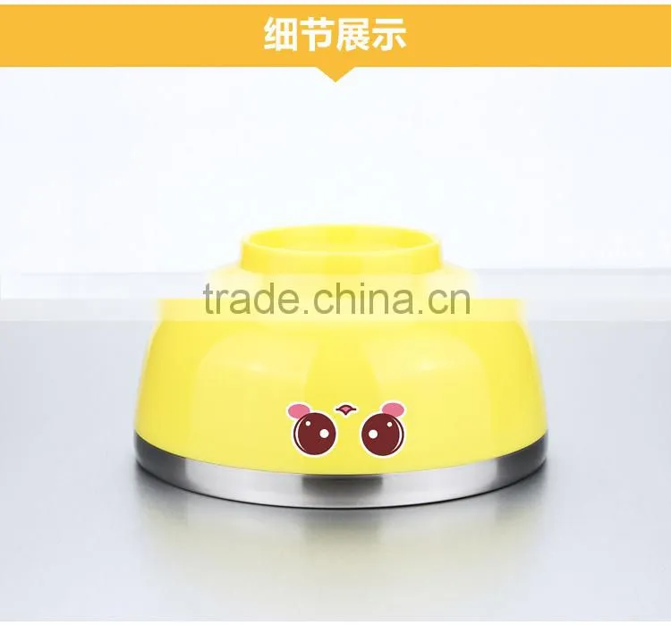 yellow stainless steel lunch ware with divided plates and bowl 2015 new and hot products