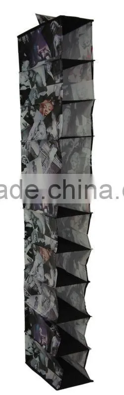 Hot sale closet foldable hanging shoe organizer with cardboard/Closet Organizer