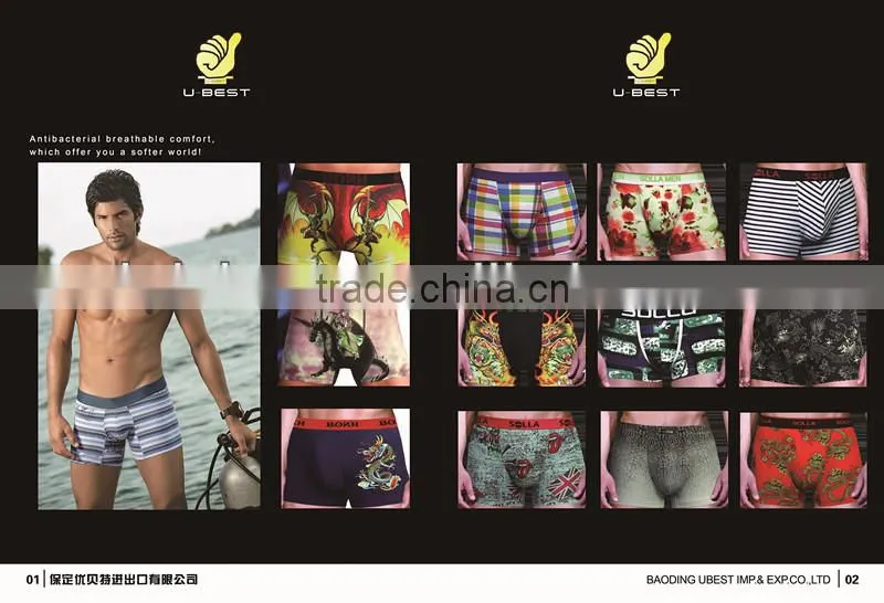 Custom underwear for man, bulk custom underwear, 95%cotton 5%elastic man underwear male boxer