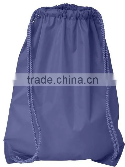 Colorful lightweight drawstring backpack polyester practical drawstring bag