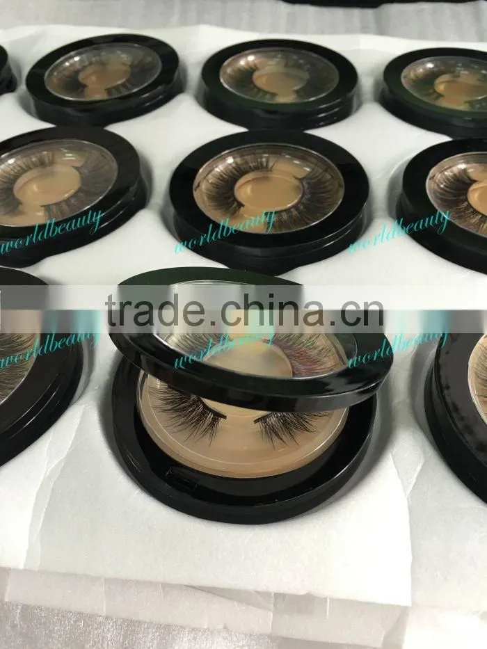 100% siberian luxury mink fur strip eyelashes