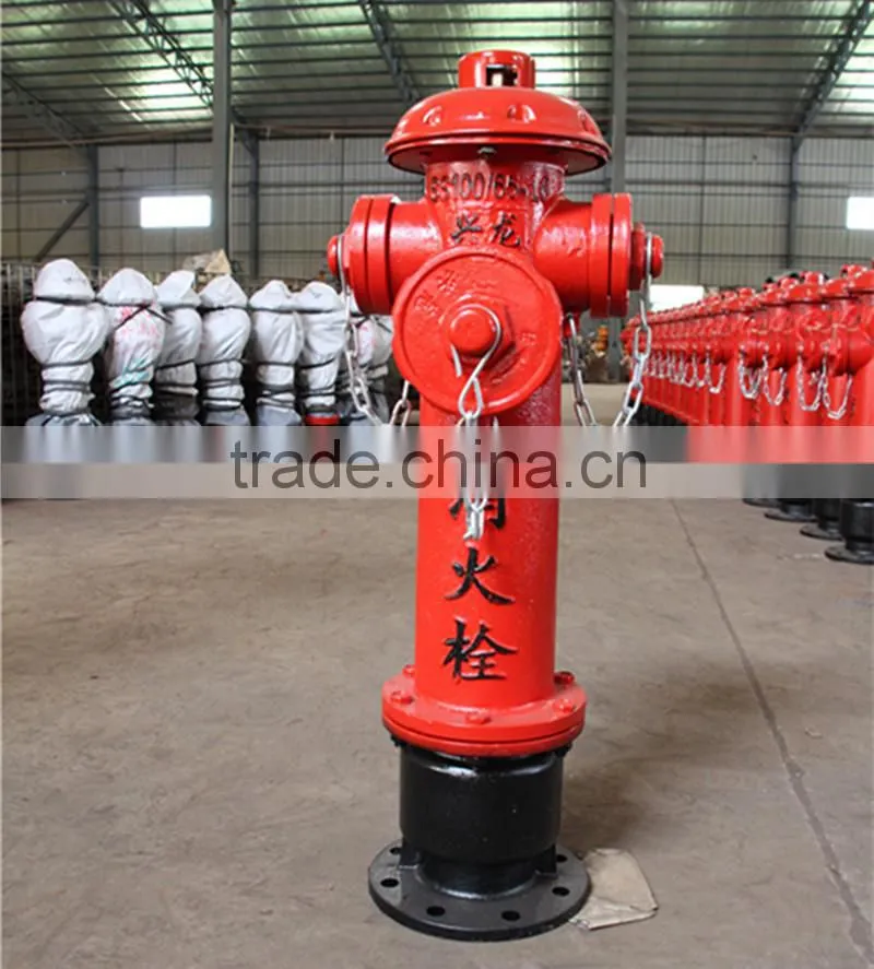 Fire landing valve with cap and chain