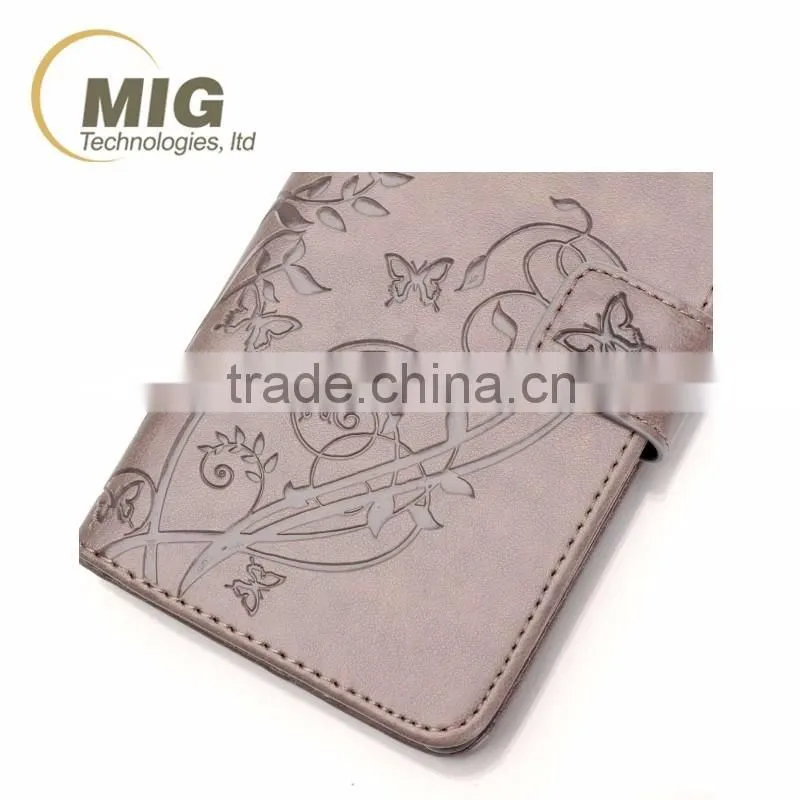PU wallet leather case with strap, leather stand case with inside TPU cover sample free mobile phone case for iphone 6