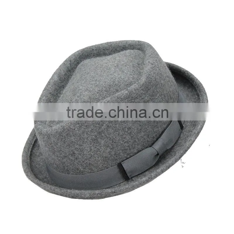 Classical Wool Felt Little Fedora Hat for Fall and Winter