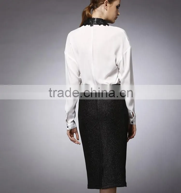 2016 Elegant High Waist Women Black Wrap Skirt