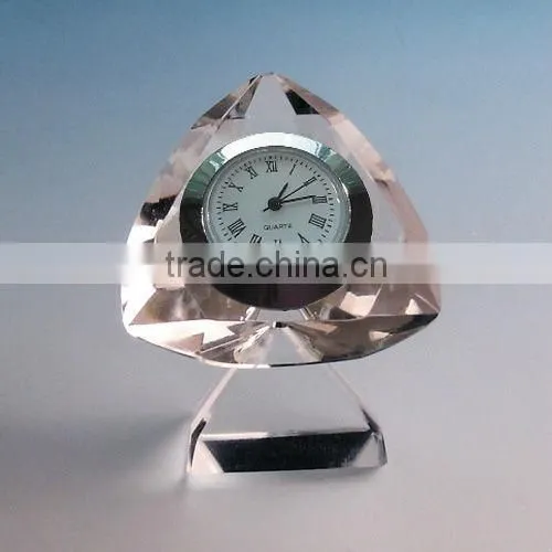 wedding crystal clock , laser crystal gift