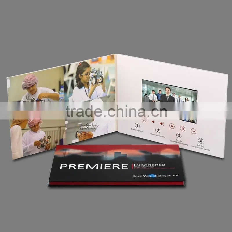 Customize 2.4", 2.8", 4.3", 5", 7", 10.1" TFT Screen LCD Video Brochure Card