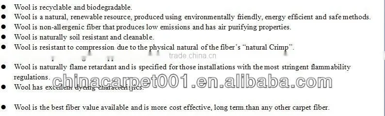 Hot New Products 2016 Latest Technology Machine Made Tufted Wool Carpet