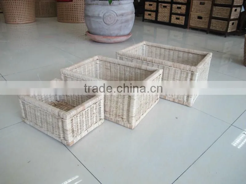 2015 New Product Rectangle Water Hyacinth Basket for Home Decoration and Furniture