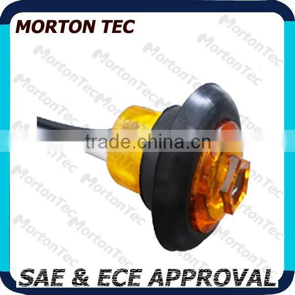 LED side marker lamp of multi-function clear led light with 24V and orange color