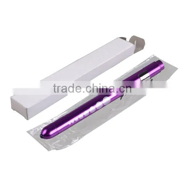 Mini Medical Aluminum Examination Pen Doctor Torch Light With Clip