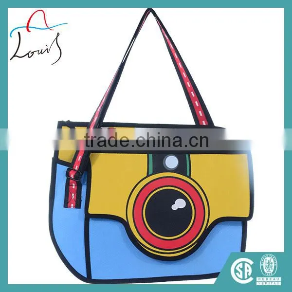 newest creative 3D comic cartoon sling cartoon 3D handbag 3D bag