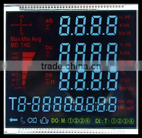 negative7segment chromatic positive lcd display