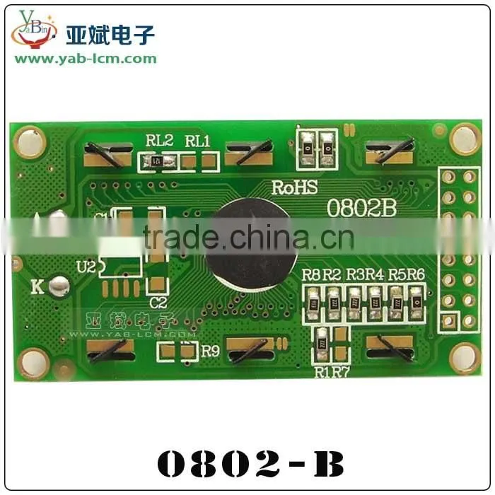 0802 lcd module 5V 3.3V LCM Display Black Character small lcd display