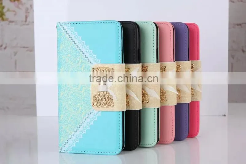 Nice Design Lace Bowknot Wallet Leather Cases For iPhone 5