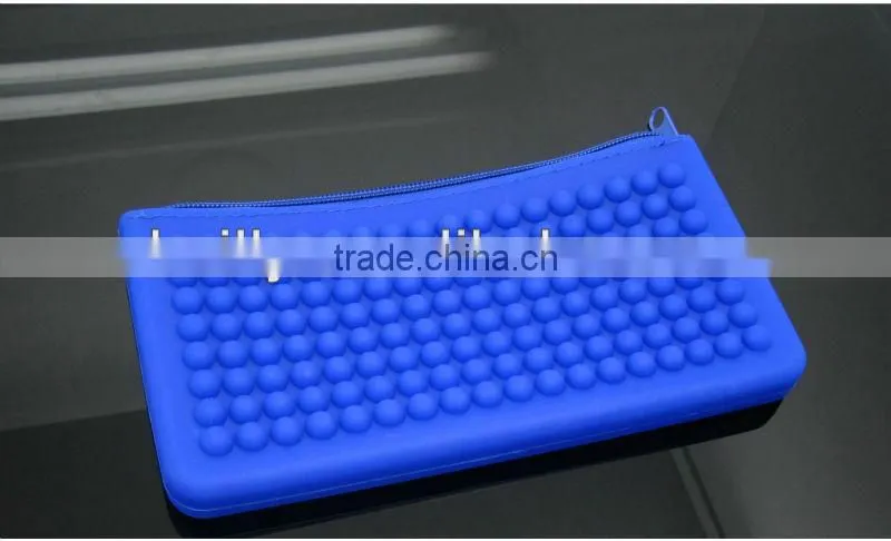 Colorful Rubber Silicone Fashion Purse Wallet Glasses Cosmetic Bag Mobile Case