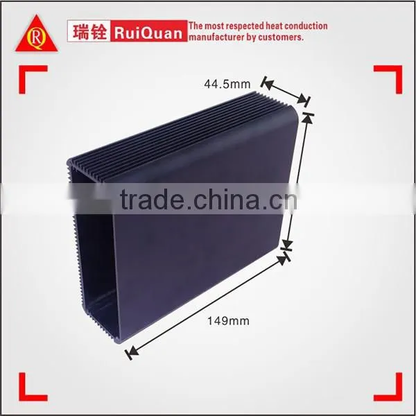 Anodizing aluminum electronics enclosure heatsink in black color