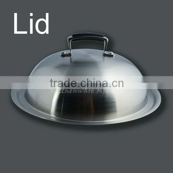 Stianless steel wok cookware 304 non-smoke cooker