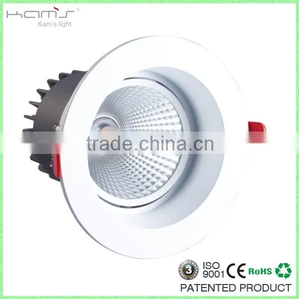 kams hot sale 4inch 12w cob high cri modren tiltable led ceiling light
