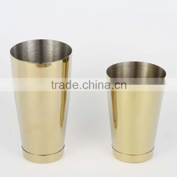 Stainless steel Basic Bar Boston Shaker sets gold plated