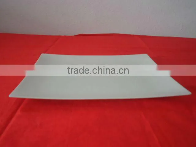 Disposable plastic rectangular plate