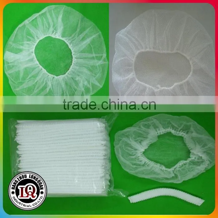 Disposable surgical nonwoven bouffant caps corlorful