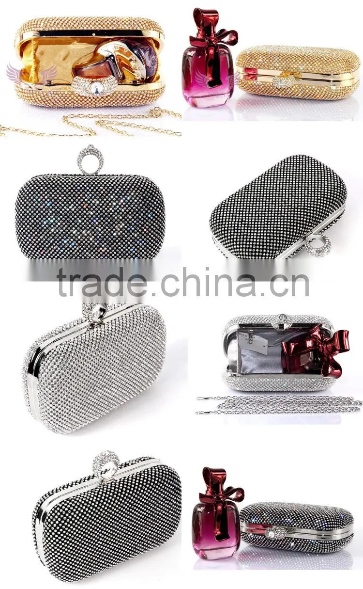 Ladies evening party bags box clutch evening bag crystal clutch bag