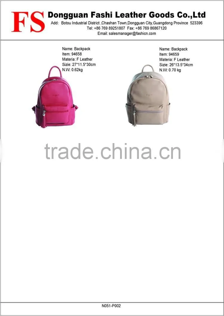 fashionable best selling products 2016 new genuine leather backpack bag