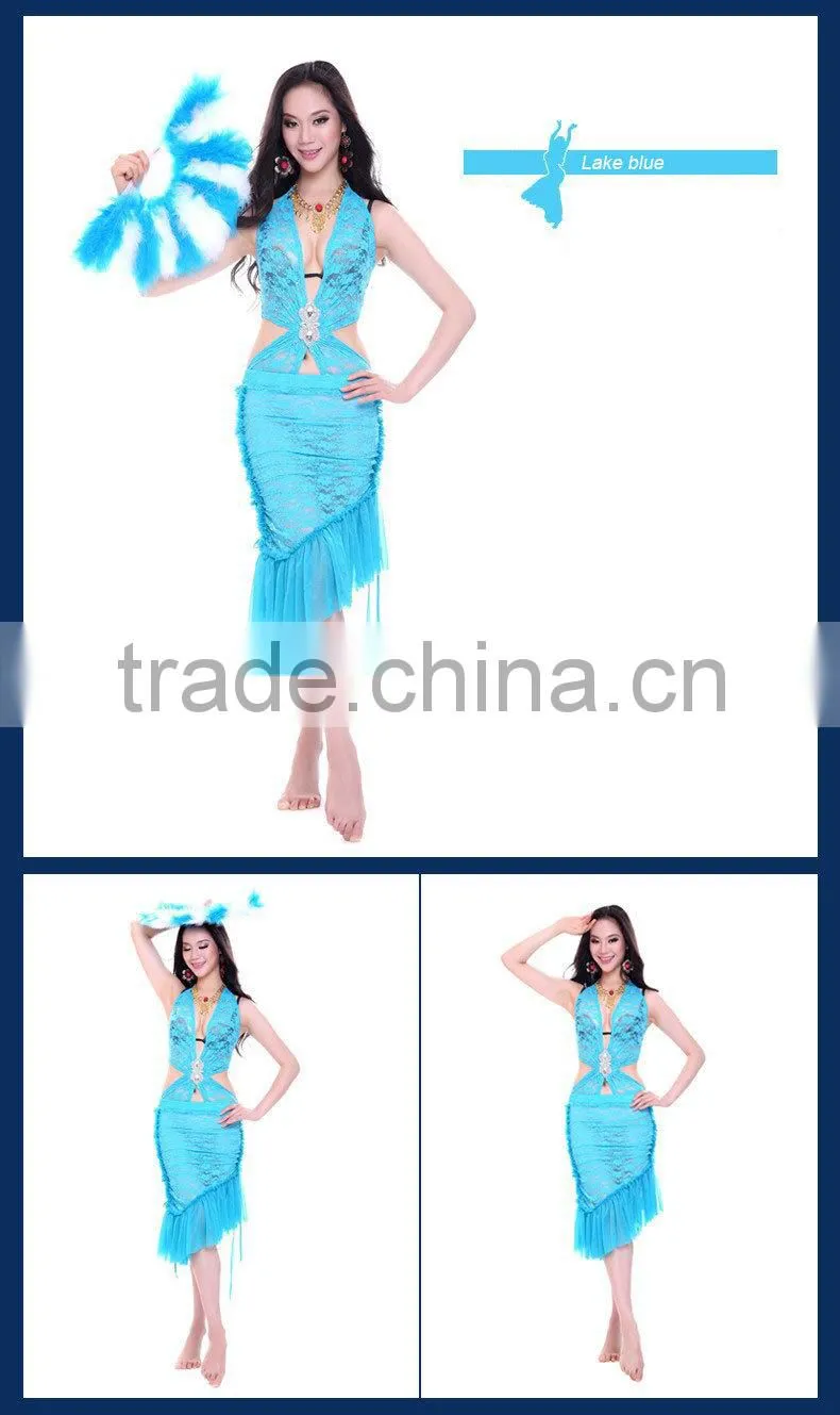 Sexy Indian lace belly dance costume dress for performance