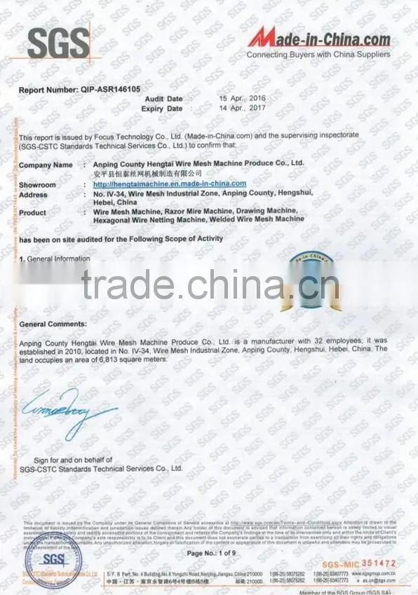 Automatic Welded Wire Mesh Machine For PVC Coated Wire Mesh ISO9001&CE Factory